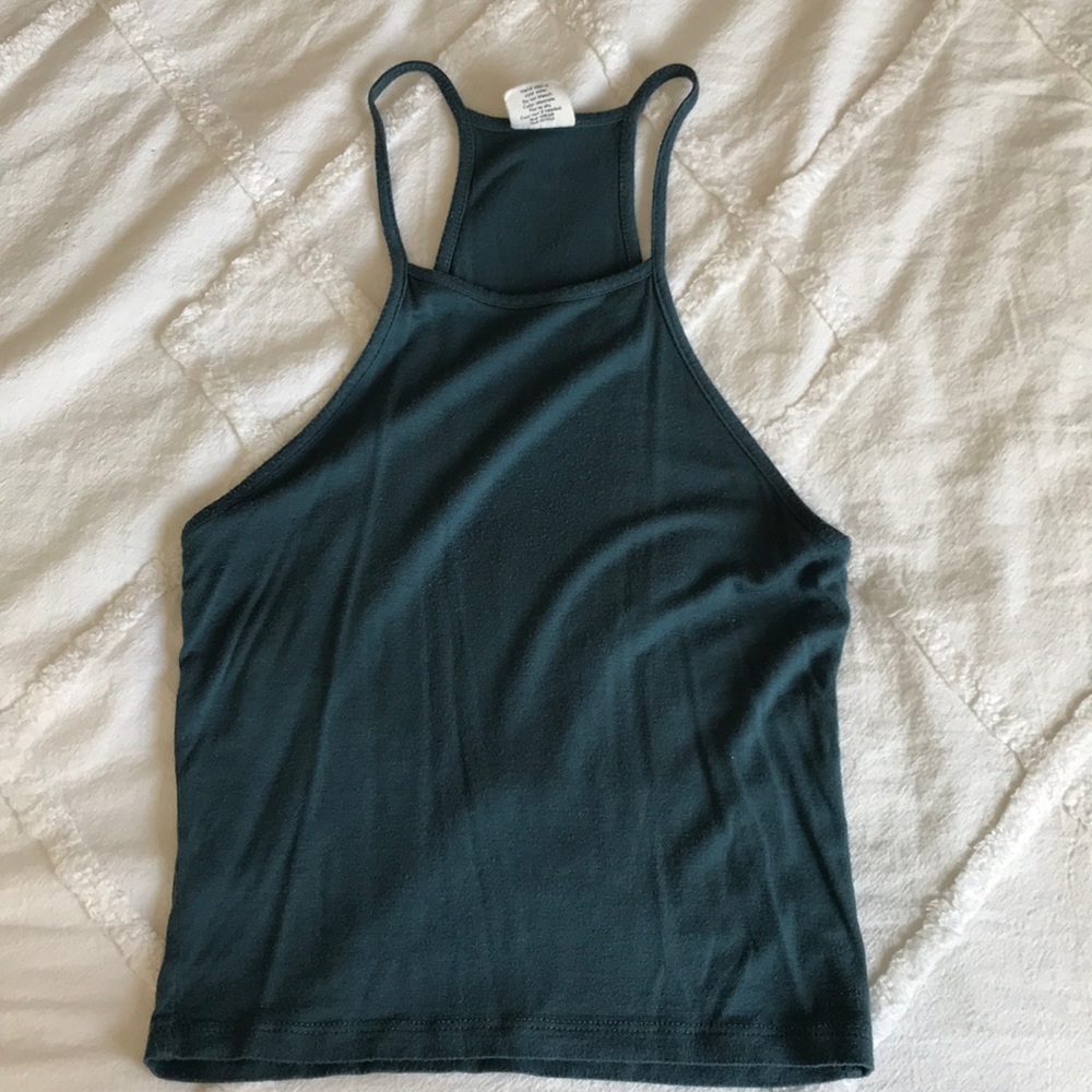 Blue crop top